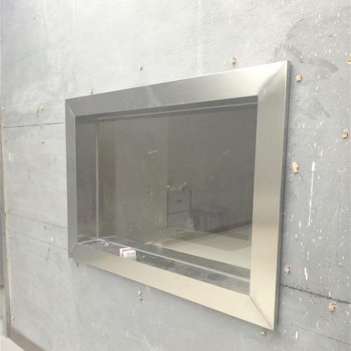 西安800*1200*20mm铅玻璃观察窗安装效果图
